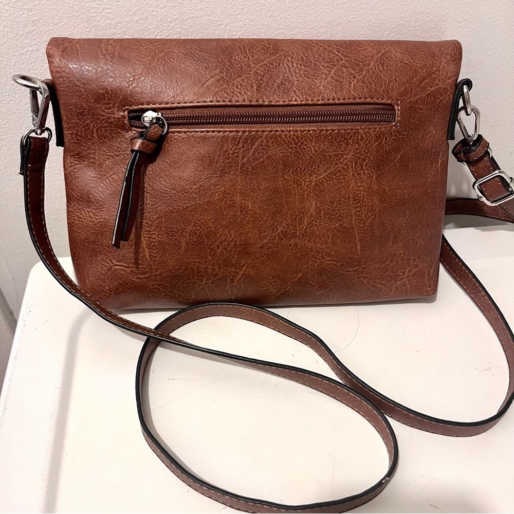 Bloom & Co Purse Matilde Tan shoulder bag medium faux leather Women feminine - Picture 3 of 9